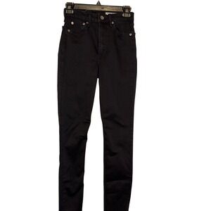 Rag & bone high-rise, black skinny jeans,‎ size 25